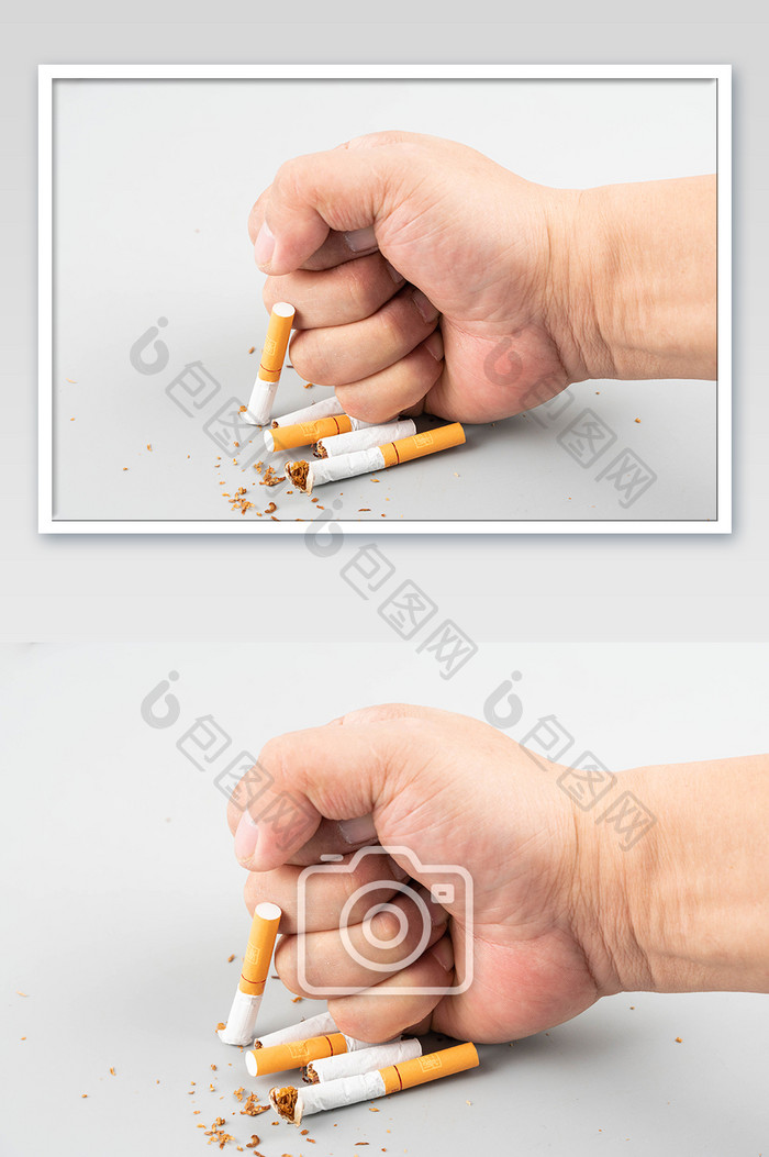 戒烟香烟拳头摄影图