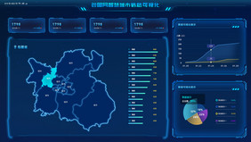 科技感数据可视化数据展示数据分析大屏动效