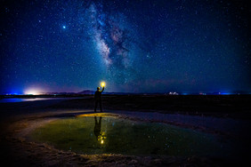 青海大柴旦翡翠湖星空打卡