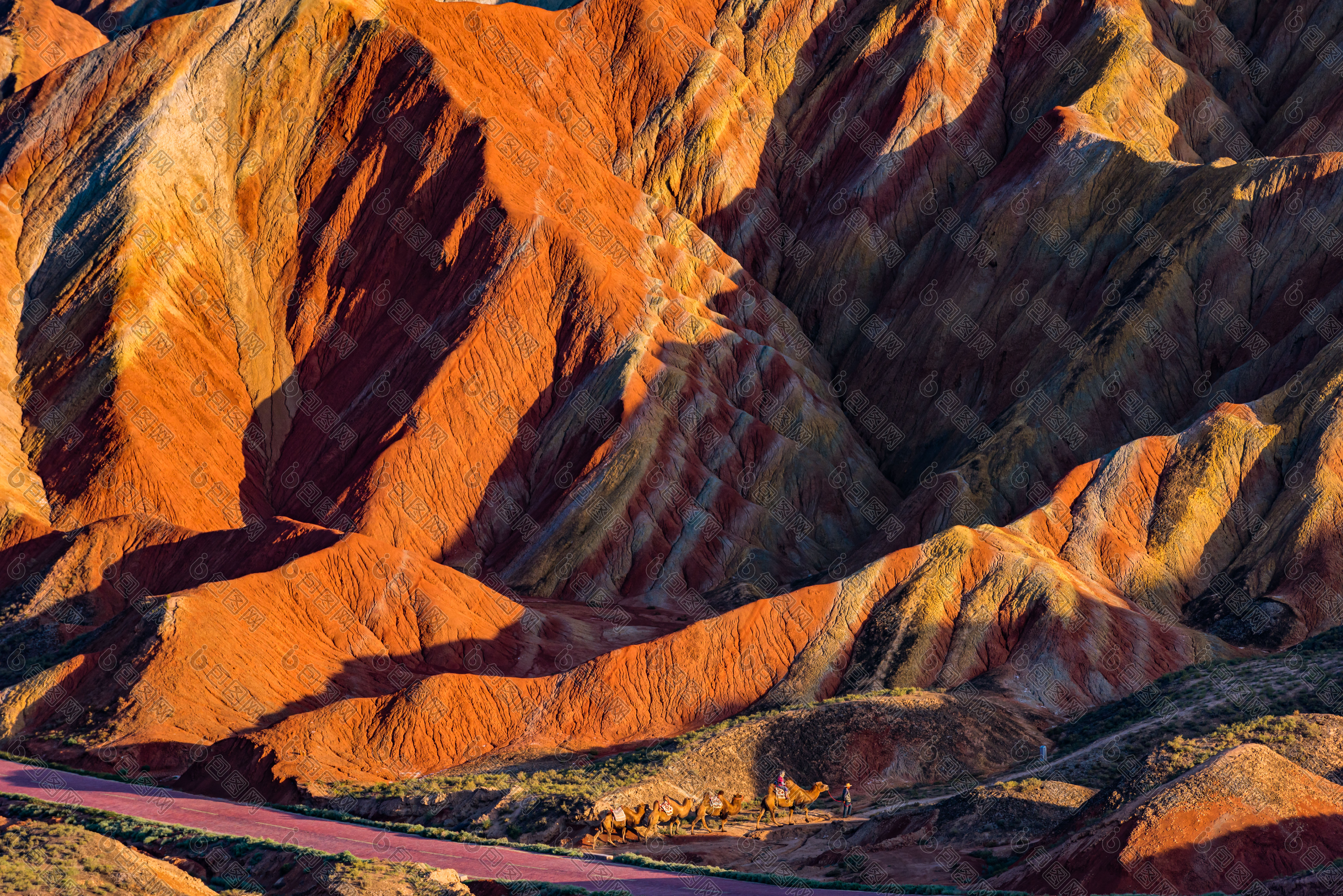 甘肃张掖七彩丹霞地貌高清图片下载-包图网