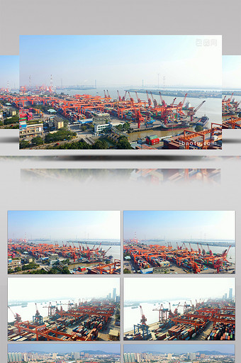 大气航拍物流运输货运码头图片