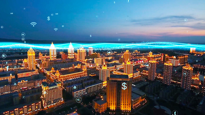 大气震撼光线科技智慧城市宣传ae模板