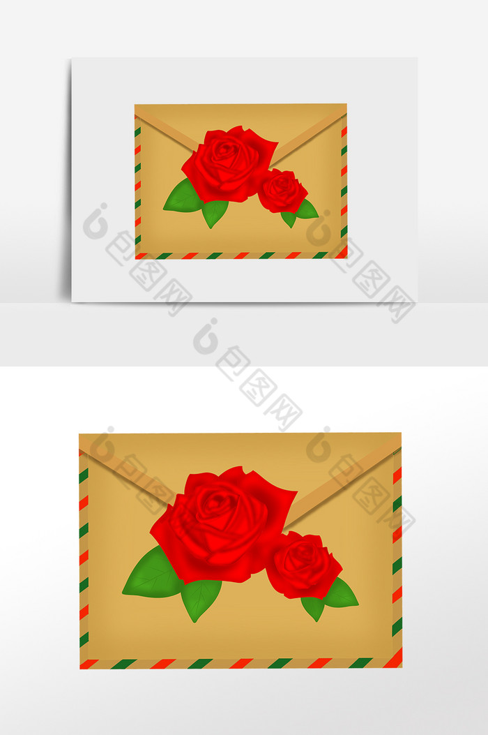 情人节玫瑰表白信封图片图片