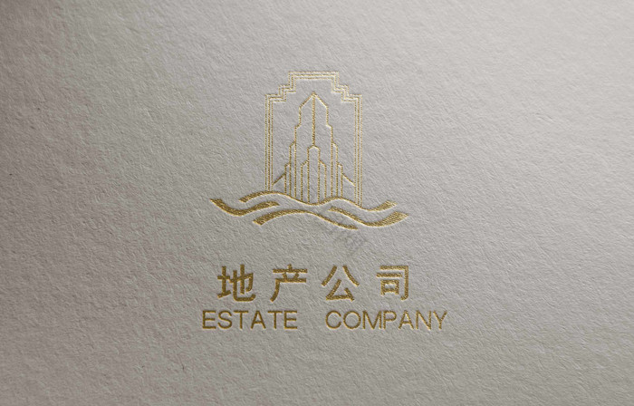 纸上烫印金色logo图片