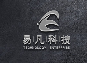 黑色磨砂背景上的透明3D立体logo样机