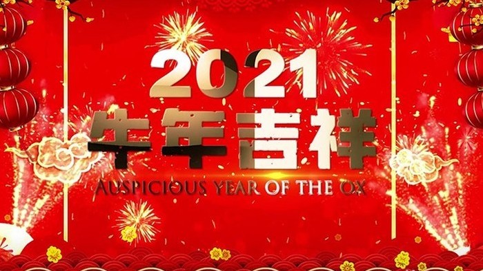 2021大气拜年新年快乐宣传展示