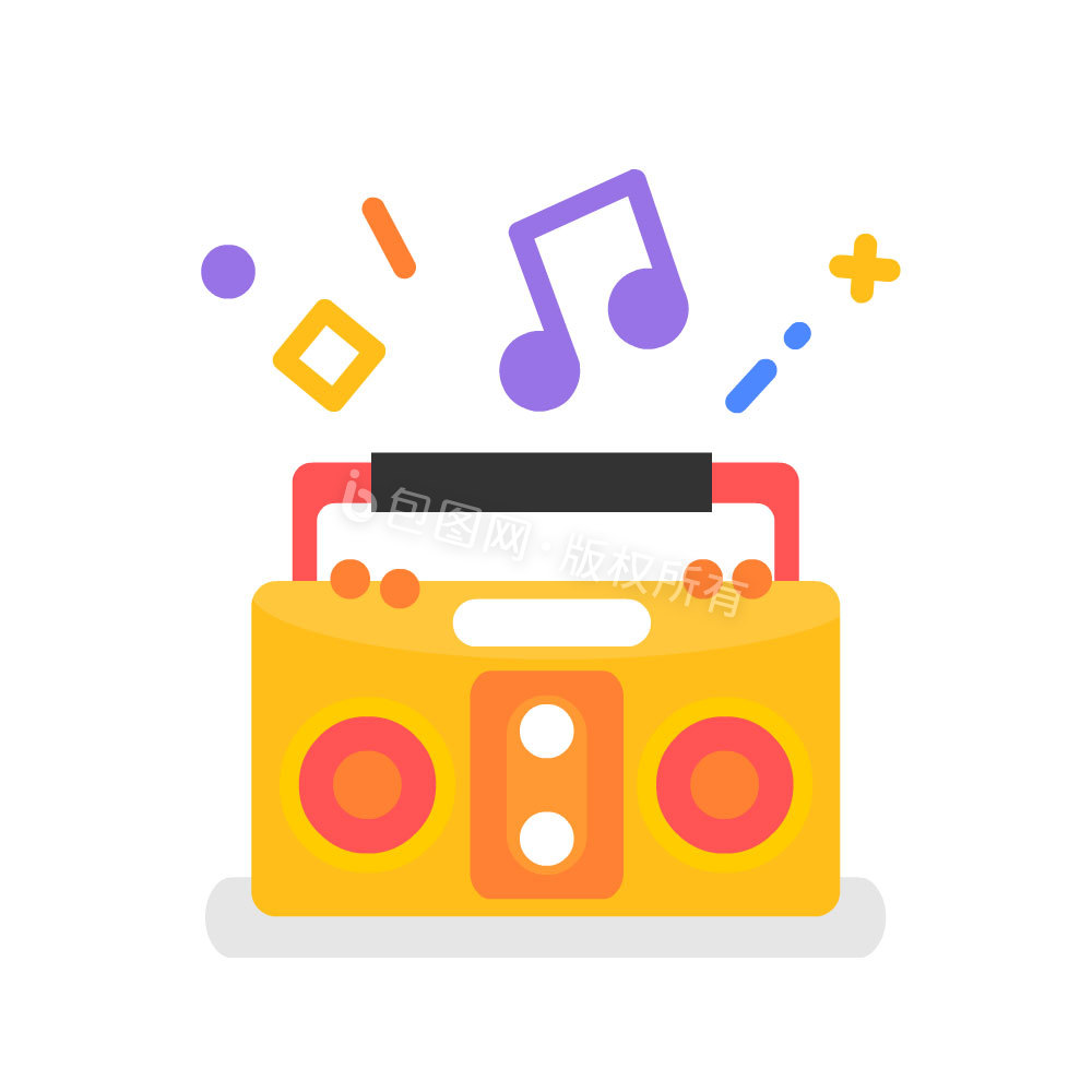 mg动画录音机音乐动图gif