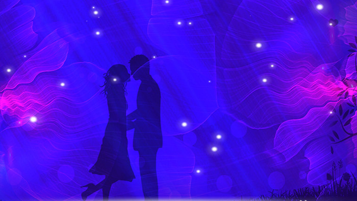 紫色浪漫影楼婚庆粒子飘散背景视频AE模板