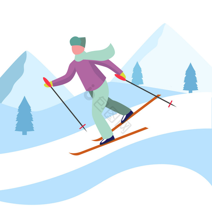 运动会运动项目滑雪比赛图片