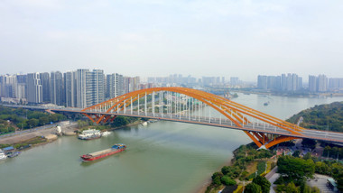 8K实拍广州城市跨江大桥视频素材