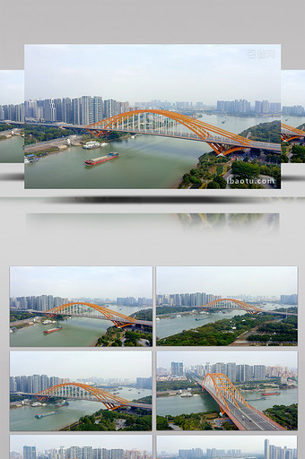 8K实拍广州城市跨江大桥视频素材图片