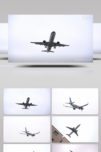 4K实拍飞机在空中飞过视频素材图片