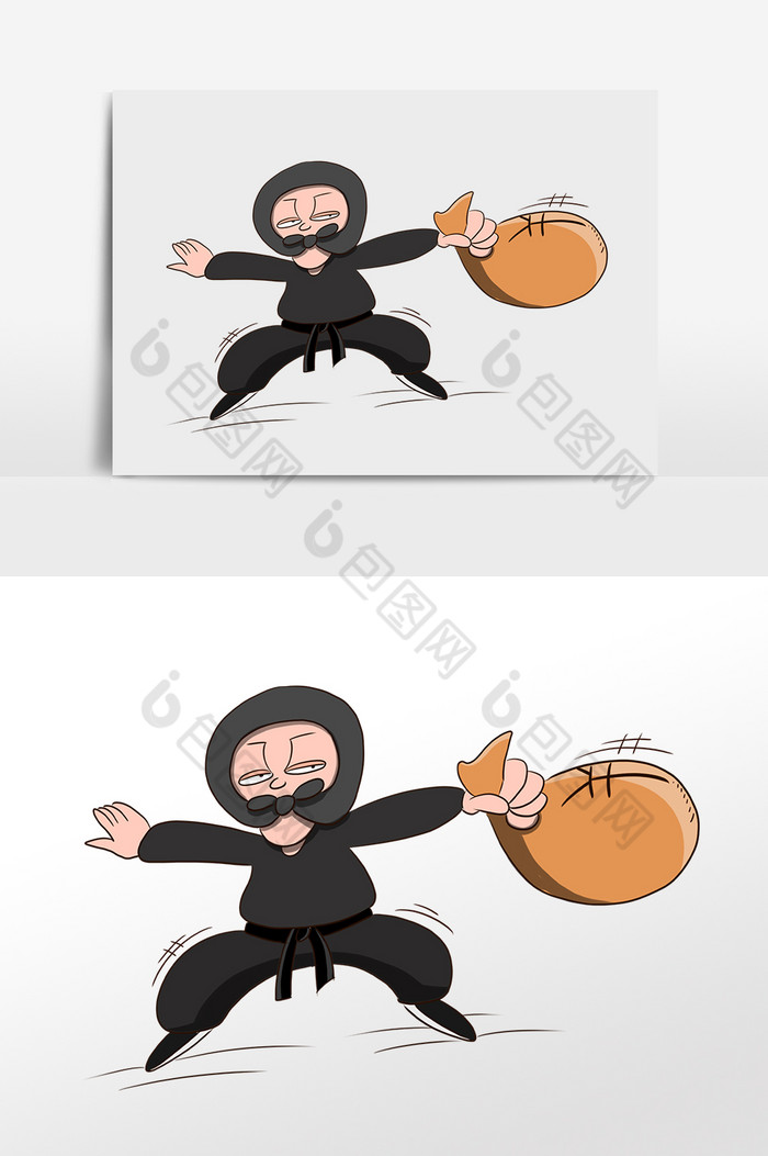 卡通小偷偷盗盗窃图片
