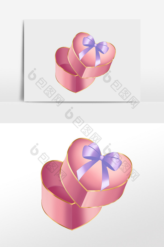 情人节丝带爱心礼盒图片图片