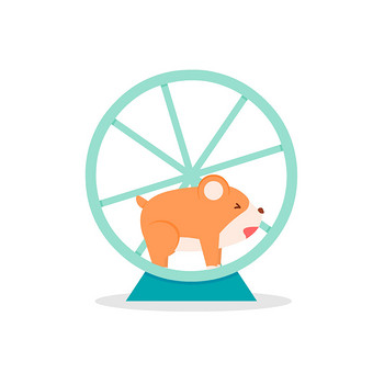 可爱萌宠仓鼠跑圈减肥动图gif