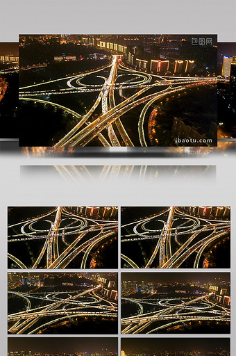 震撼郑州立交桥街道航拍素材图片