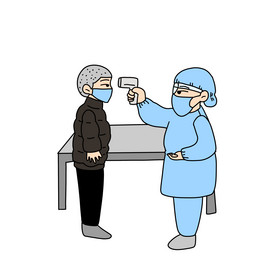 新冠疫情测量体温