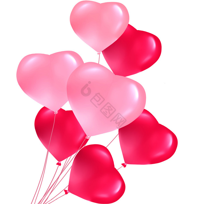 情人节爱心气球装饰图片