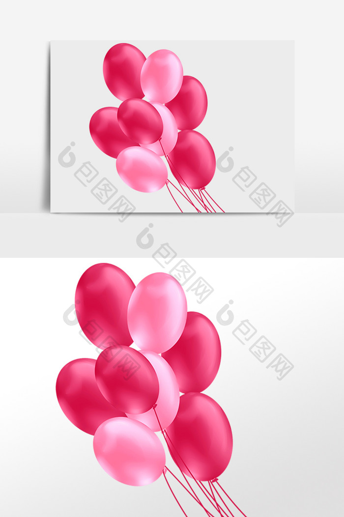 情人节快乐粉色气球
