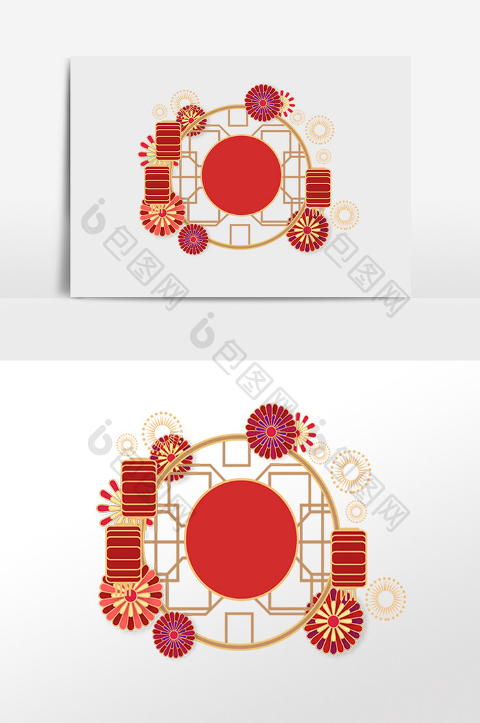 新年春节新春喜庆窗格