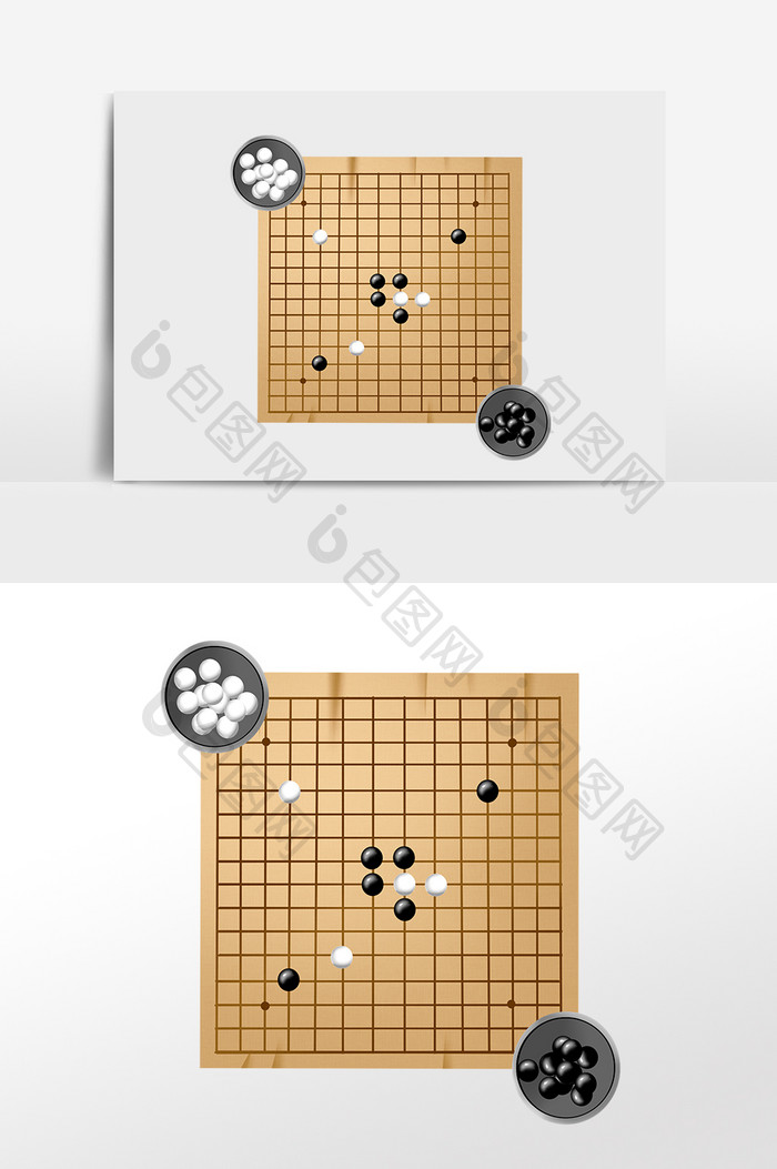 围棋下棋棋盘黑白子