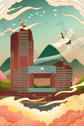 湖南广播电视台插画