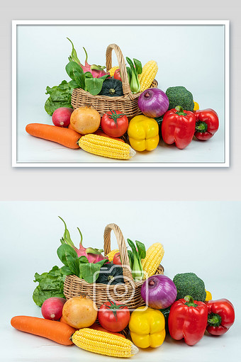 新鲜水果蔬菜组合