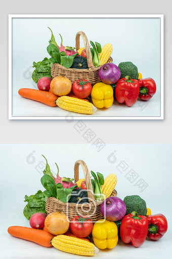 新鲜水果蔬菜组合图片