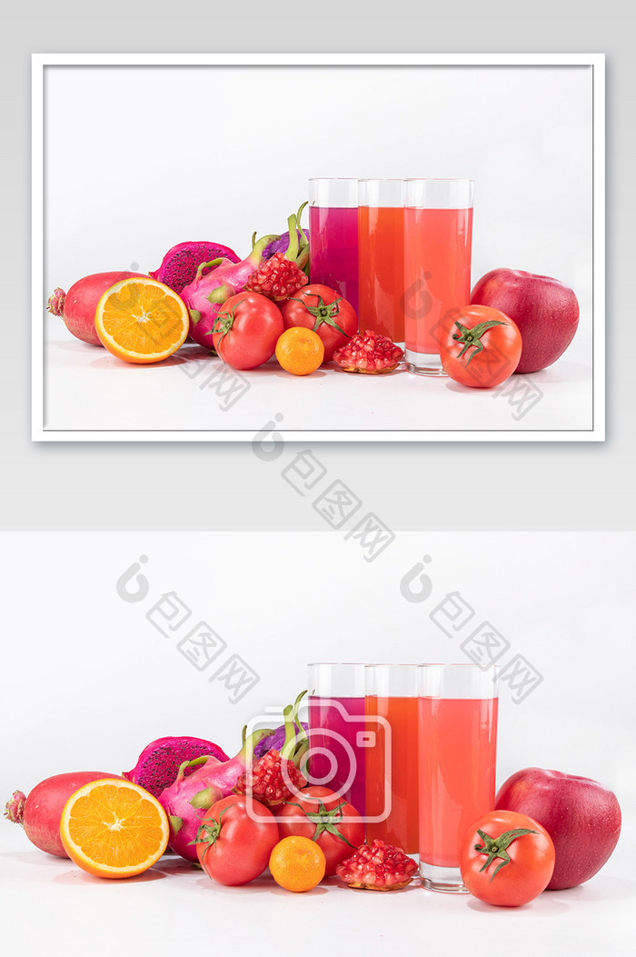 水果蔬菜汁摄影图
