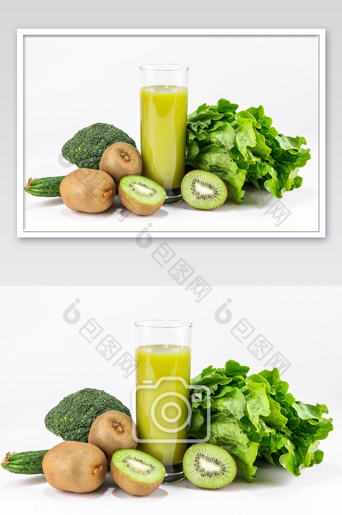 绿色果蔬汁饮品摄影图图片图片