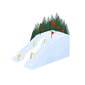 运动会雪山滑雪道