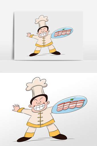 腌肉卡通图片