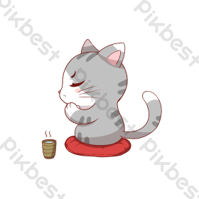 思考的猫图片