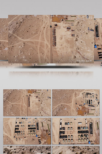 工业石油行业勘探沙漠营地企业宣传航拍素材图片