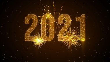 礼花绽放2021年新年文字动画视频素材