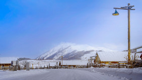 冬季喀纳斯禾木东北古村落雪景雪乡