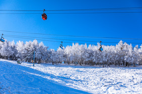 冬季崇礼万龙滑雪场风景