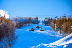 冬季崇礼万龙滑雪场风光