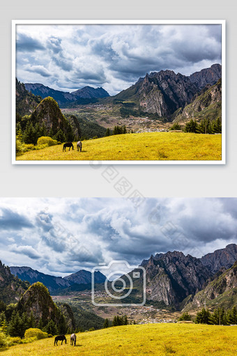 甘南扎尕那山峰风景图片