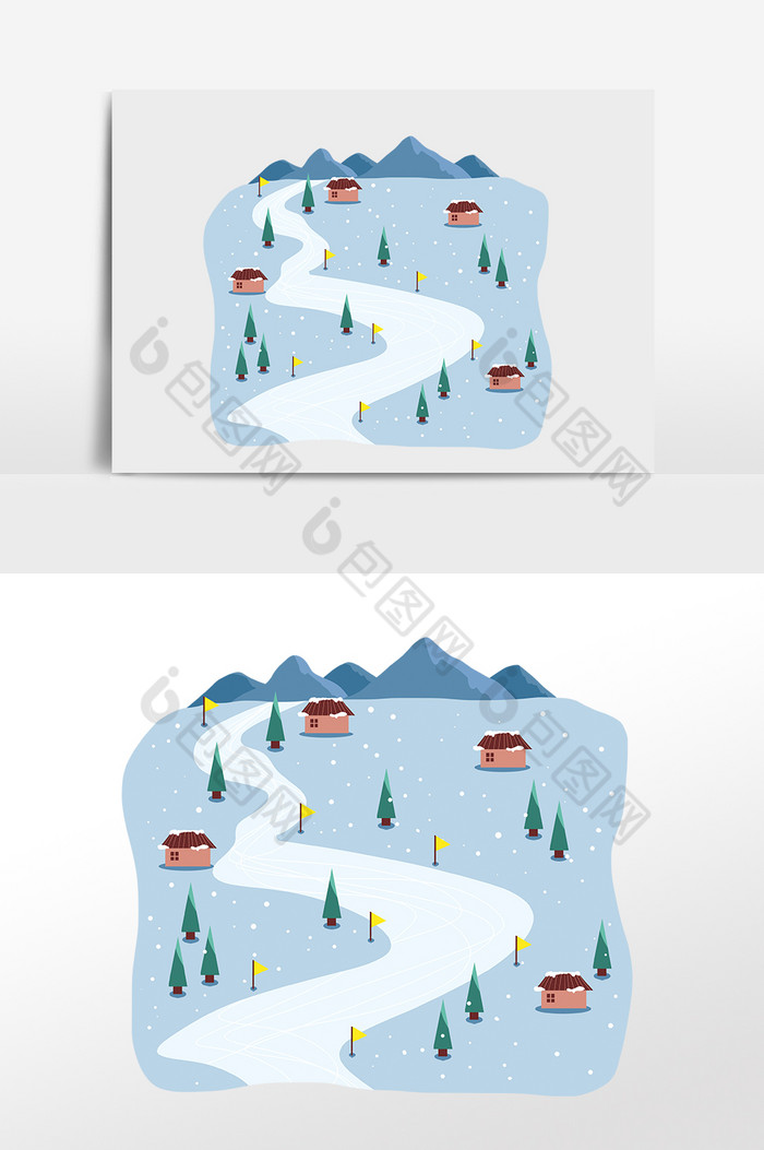 冬季运动会滑雪滑雪道图片图片