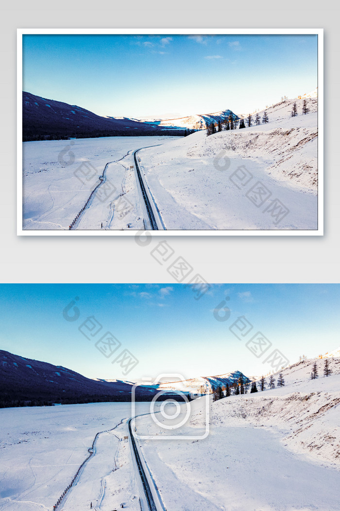 新疆喀纳斯冬天雪景图片图片