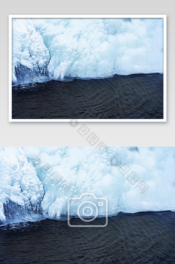河面上的冰挂摄影图图片图片