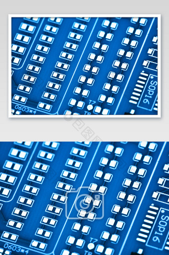 电路板蓝色科技摄影图图片