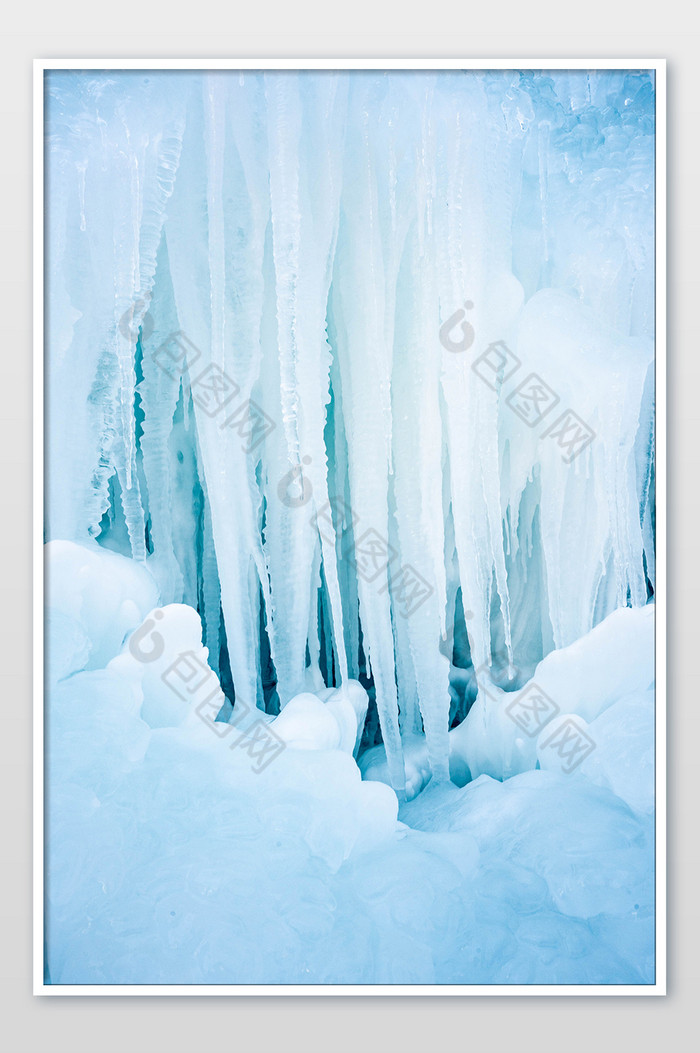 冬天冰挂景观摄影图图片图片