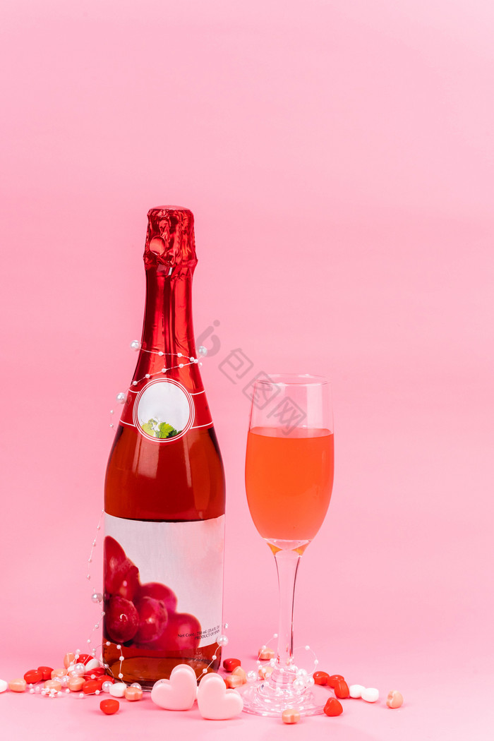情人节香槟酒图片