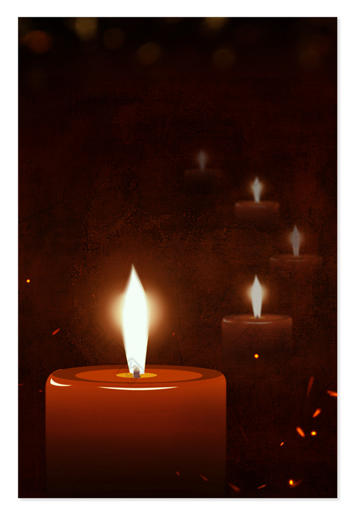 温馨梦幻黑色蜡烛纪念日背景图