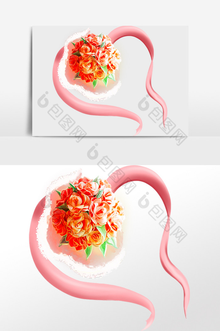 情人节玫瑰花贺卡图片图片