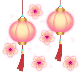 元宵节梅花宫灯花灯图片