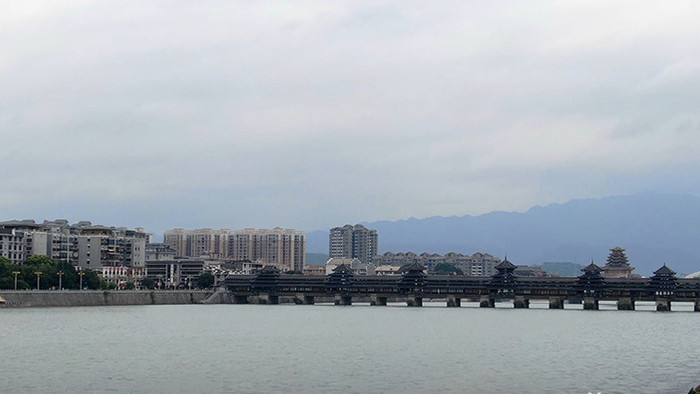 贵州侗族风雨桥延时摄影