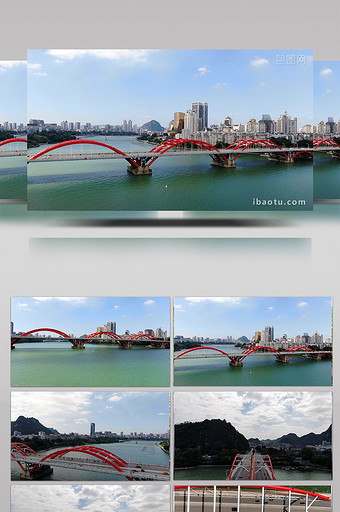 航拍广西柳州文惠大桥图片